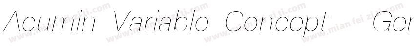 Acumin Variable Concept   General字体转换
